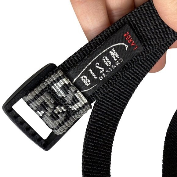Y2K Bison Designs Aztec Nylon Web Woven Cinch Belt Size Large Hiking USA - Picture 2 of 2